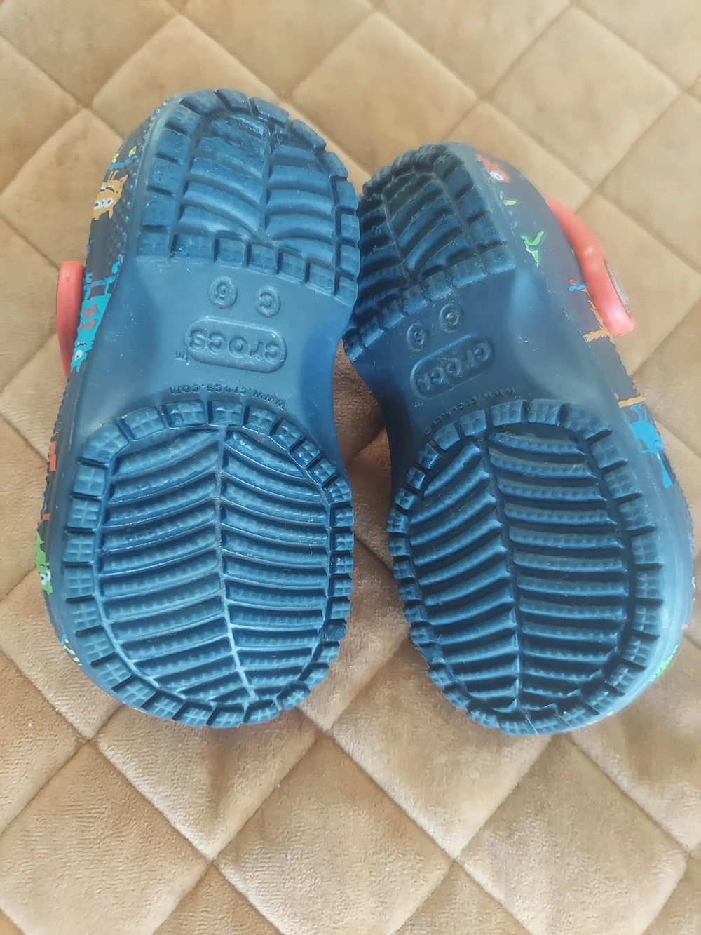 Crocs Kids' Navy Monster Skate Clogs with Red Strap Size C6 (Toddler 6)
